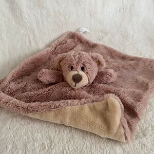 Kellytoy Brown Tan Teddy Bear Lovey 14” Rattle Security Blanket Baby Soother
